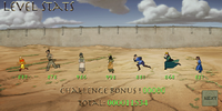 Level stats screen