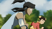 Korra using the Avatar State