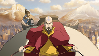 Tenzin advising Korra