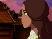 Katara looking content