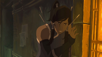 Korra stunned by darts