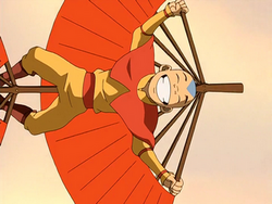 Aang gliding merrily.png