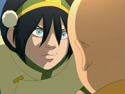 Toph chastising Aang