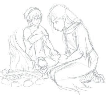 Guifu and toph campfire
