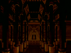Dark throne room
