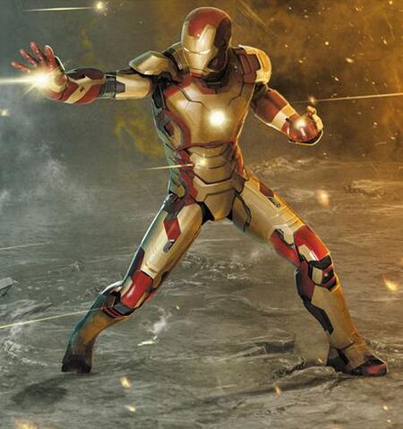 Datei:Anthony Stark (Earth-199999) with Iron Man Armor MK XLII (Earth-199999) concept art.jpg