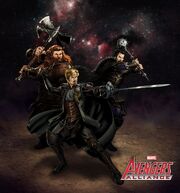 Warriors Three Portrait Art