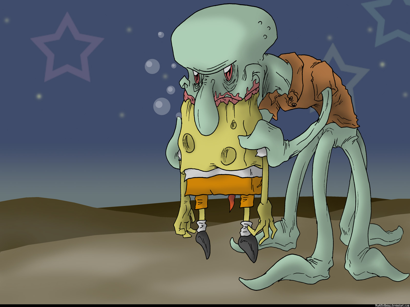 Image - Squidward eating SpongeBob.jpg Awesome epic gaming Wiki.