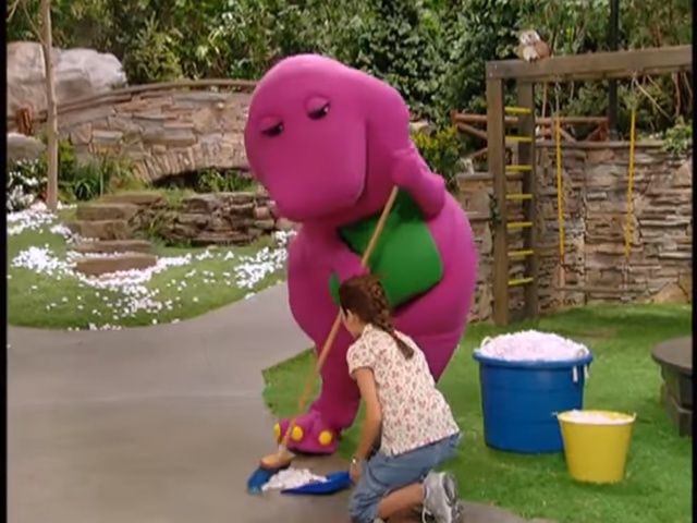 you tube recording of barney clean up song