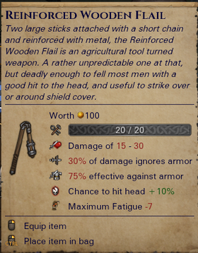 Reinforced Wooden Flail