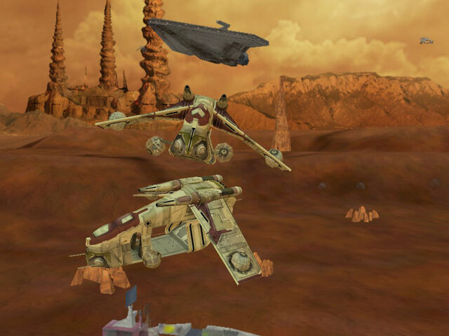 Ficheiro:Two Republic gunships in Star Wars Battlefront.jpg