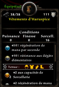 Vêtements d'Haruspice