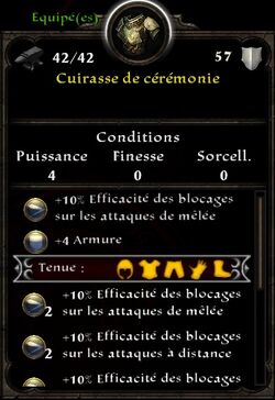 Cuirasse Cérémonie