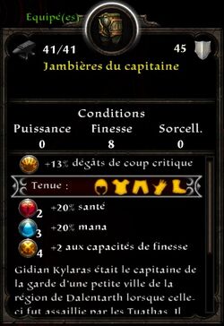 Jambieres capitaine