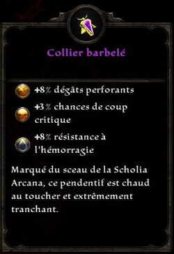 Collier barbelé