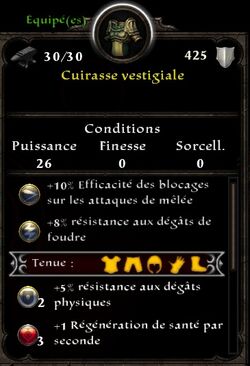 Cuirasse Vestigiale