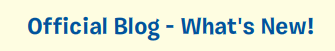 What's New Blog