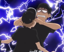 Annoyed Abe at Mihashi