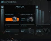Armor Menu