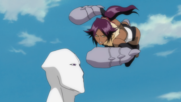 File:Yoruichi attacks Aizen.png