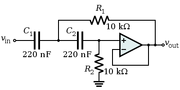 100px-Sallen-Key Highpass Example.svg