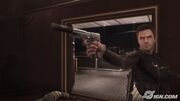 Bourne with 9mm pistol
