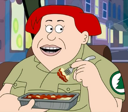 Connie and lasagna