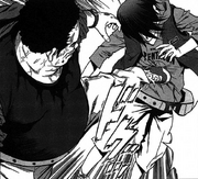 Yoshihisa kicks his son