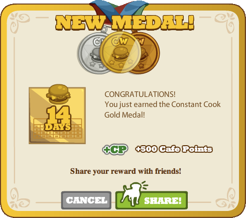 Constant Cook Gold Medal
