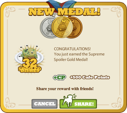 Supreme Spoiler Gold Medal