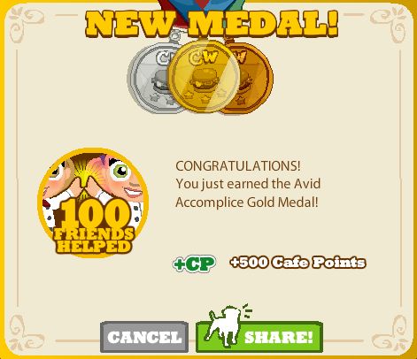Avid Accomplice Gold Medal