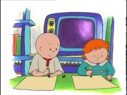 Caillou watches Rosie