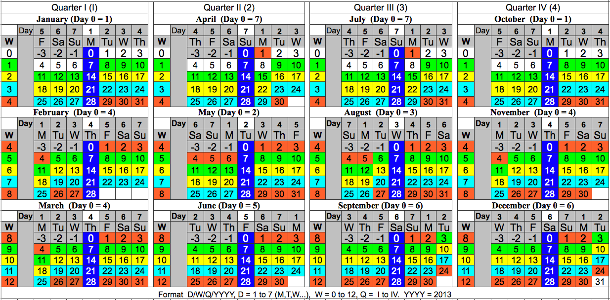 work week calendar