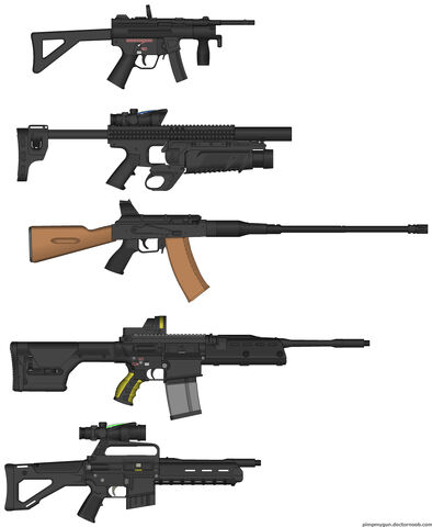File:PMG Foxtrot12's five assault weapons.jpg