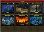 Fantasy Dungeon selection screen