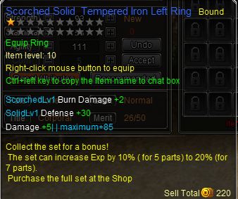 Left ring details