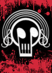 Blood skull melody canvas