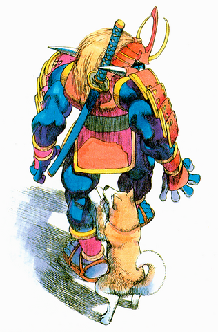 File:Bishamon and Tarou.png