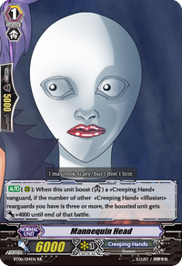 Mannequin head card
