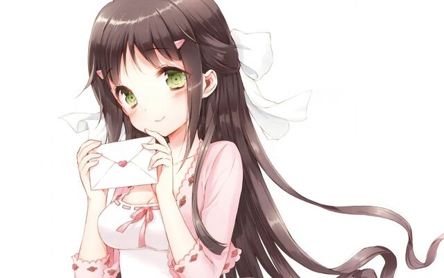 File:Long-Hair-Green-Eyes-Blush-ANime-Girls-Letter-White-Background-Black-Hair-Tsuruma-Konoe-Kono-Naka-Ni.jpg