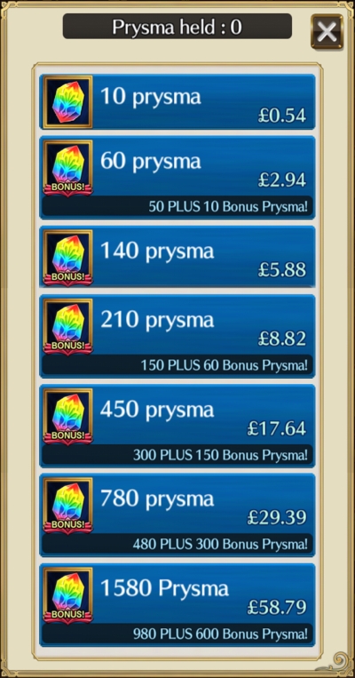 Prices UK