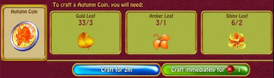 Autumn coin