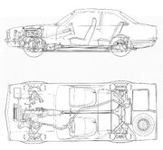 Chevrolet Vega component arrangement
