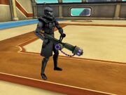Player with plasma cannon