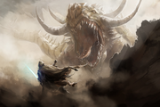 Capture-Krayt Dragon fighting