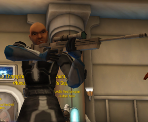 Boltshot firing his rifle