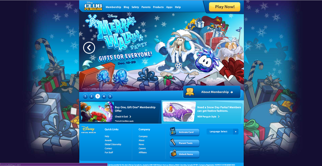 File:Club Penguin homepage for Merry Walrus party.png