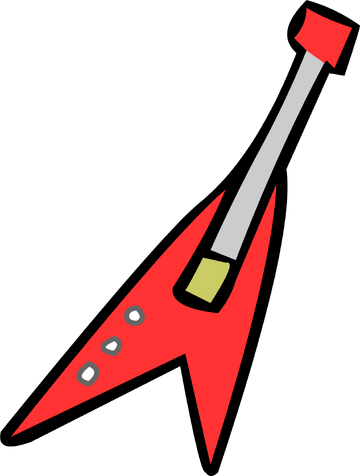 File:Old Red Electric Guitar.png