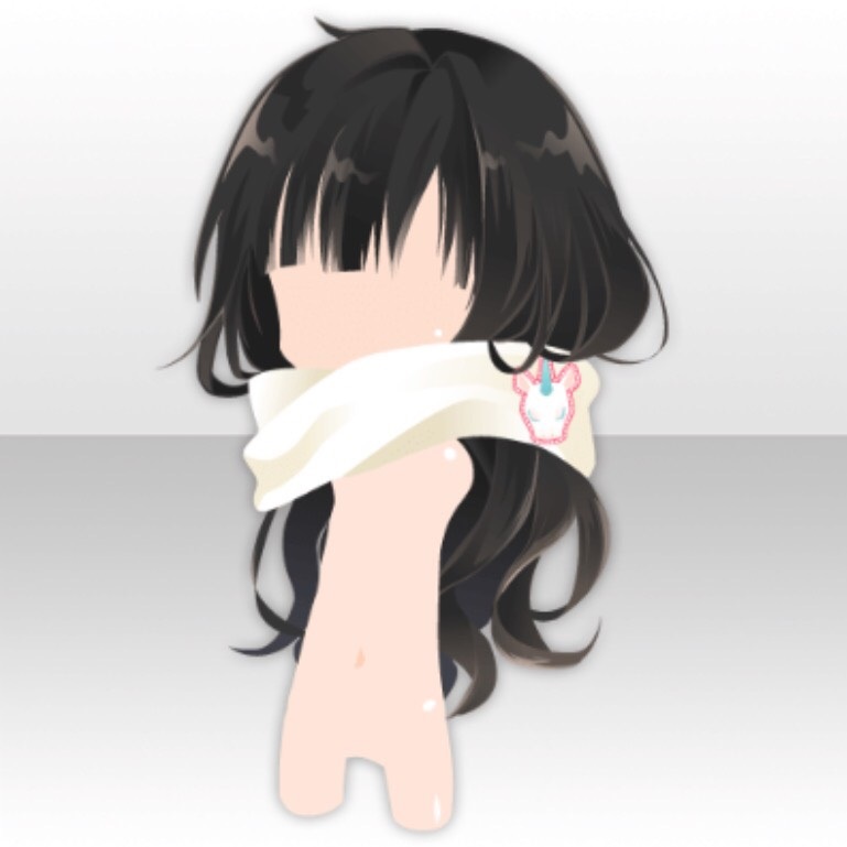 Image Hairstyle Scarf on Straight Hair ver A black jpg Image Hairstyle Scarf on Straight Hair ver A black jpg