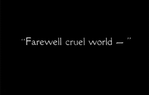 Farewell cruel world
